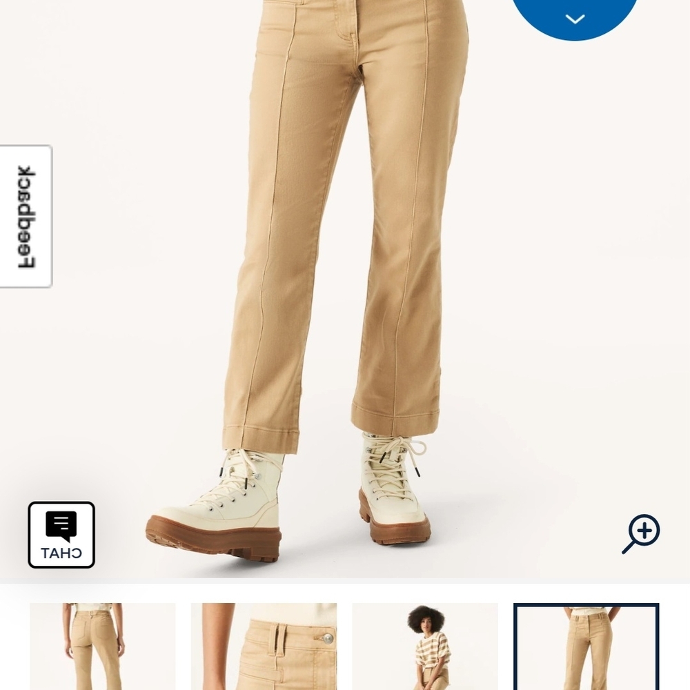 Stylish Tan Boot Cut Women's Pants